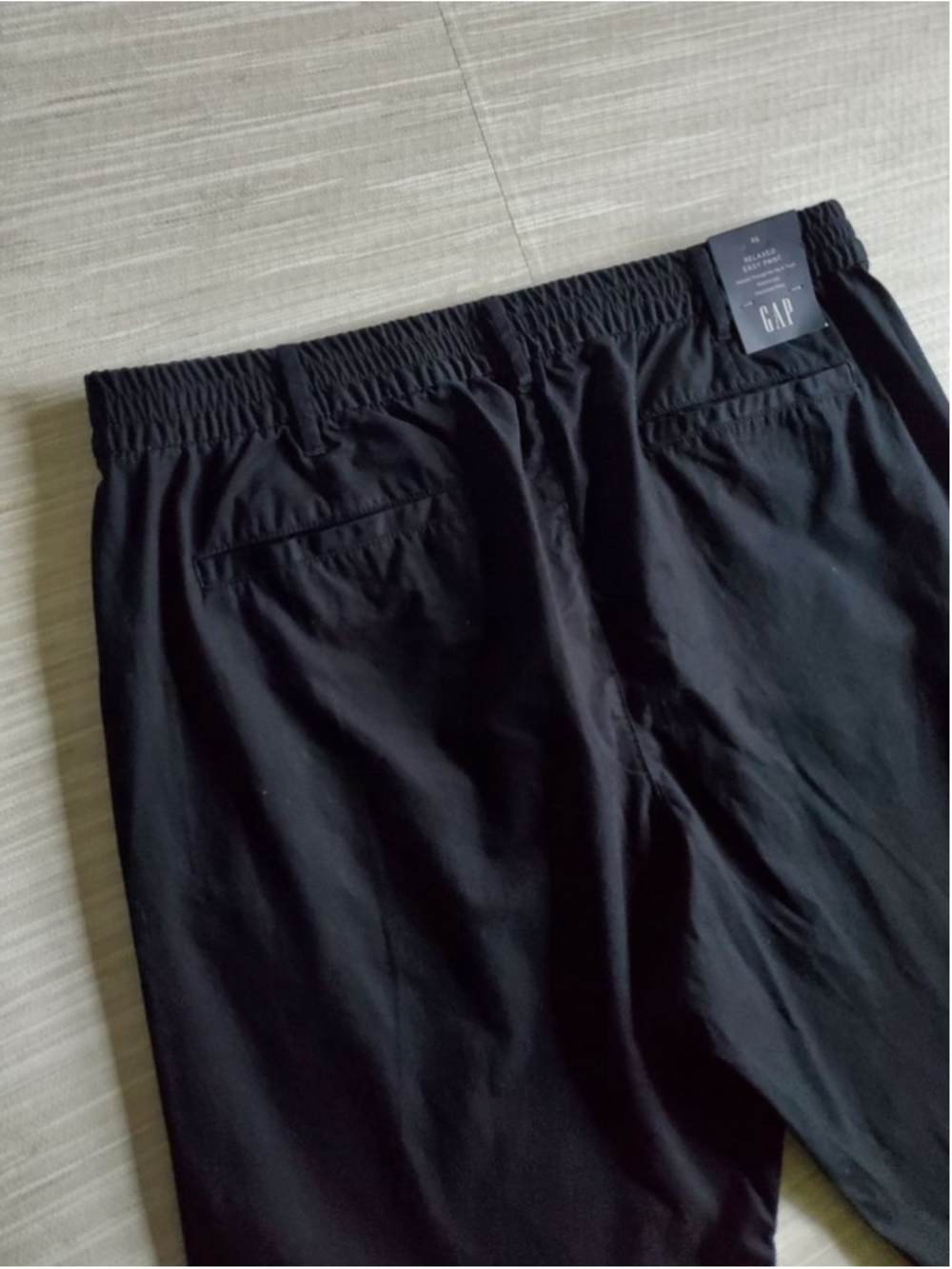 GAP Relaxed Pull-On Khakis Easy Pants XL Black NWT Drawstring Soft 100% Cotton - Picture 10 of 13
